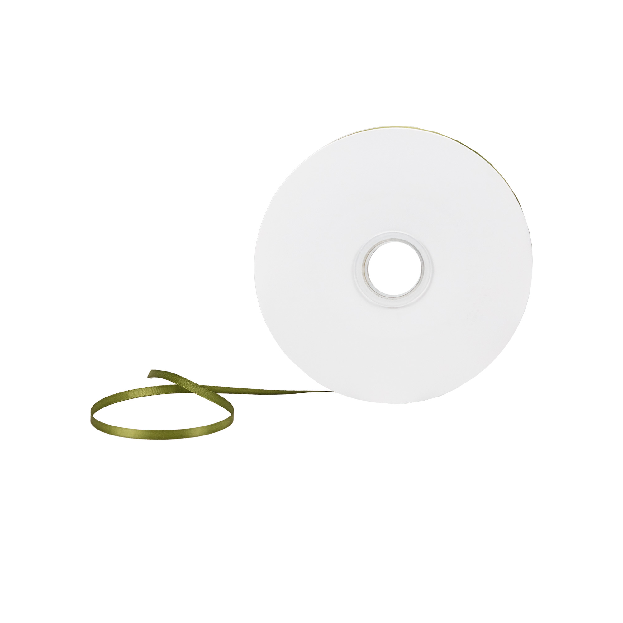 Premium satin ribbon, 100y x 60 mm, Olive Green